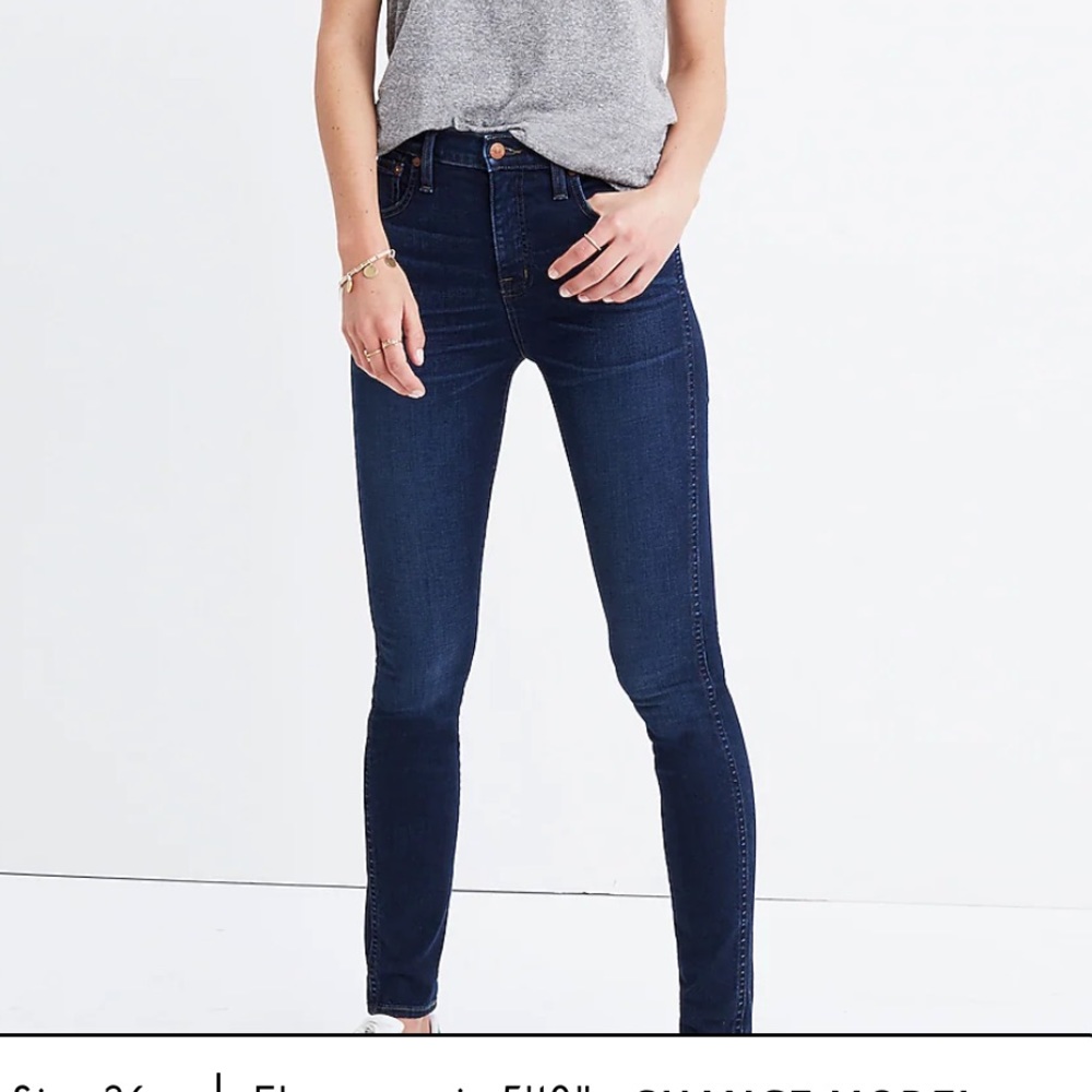 Madewell 10in high-rise skinny jeans in Hayes wash (NWT)